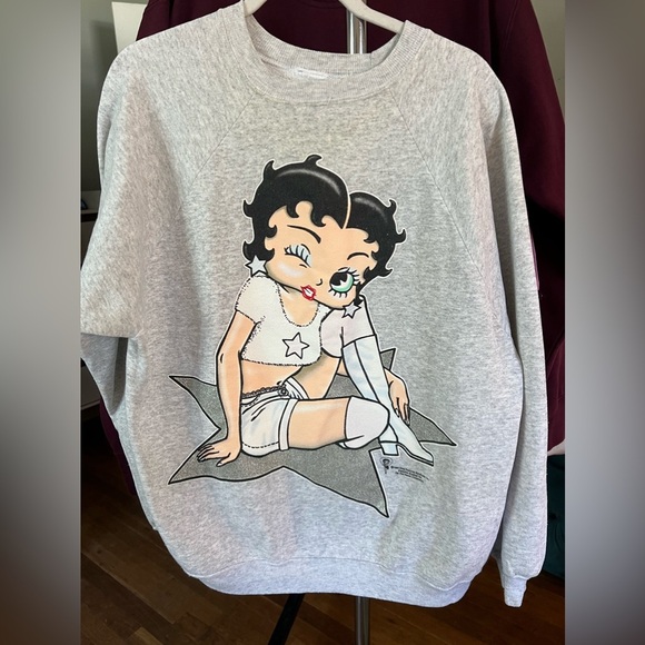 Vintage 1995's Betty Boop Y2K sweater Rock Star XL - Picture 10 of 10